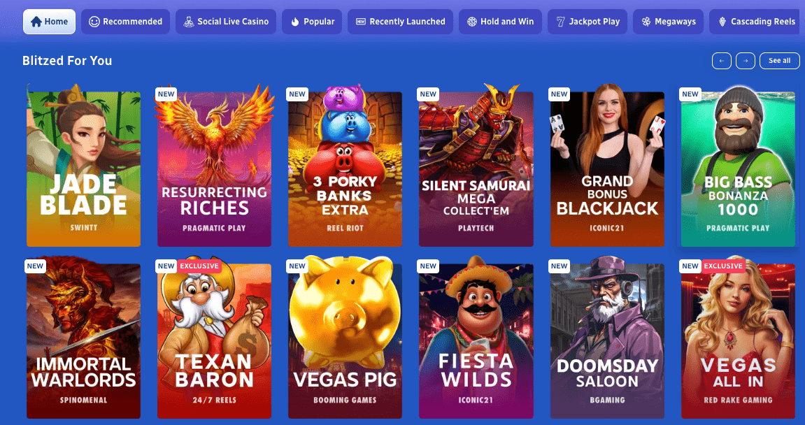 SpinBlitz Homepage